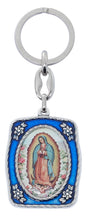 Our Lady of Guadalupe Blue Enamel Key Ring