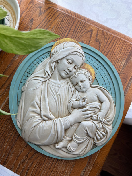 Madonna and Child Garden Plaque | Catholic Mother's Day Gift