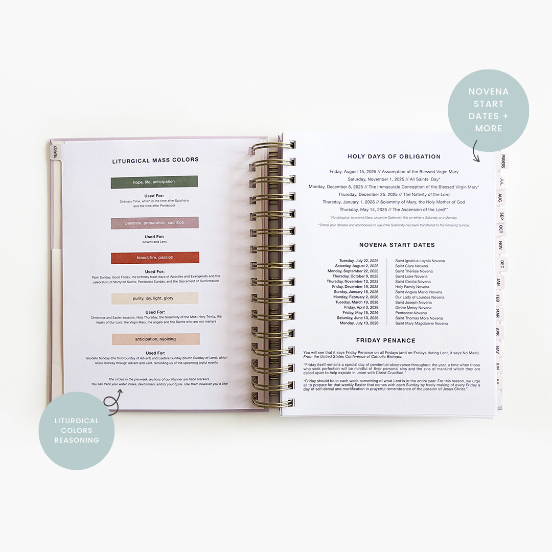 *PRE-ORDER* 2026 Calendar Year Catholic Liturgical Planner // Mini Layout