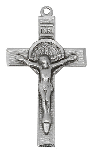 Pewter St. Benedict Crucifix Necklace