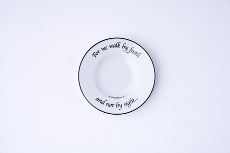 Daily Bread Scripture Appetizer & Dessert Plates – Set of 4 Porcelain Plates with Bible Verses