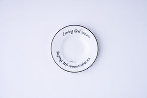 Daily Bread Scripture Appetizer & Dessert Plates – Set of 4 Porcelain Plates with Bible Verses