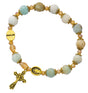 Amazonite Our Lady of Guadalupe Stretch Bracelet