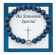 Blue Wood St. Michael Bracelet
