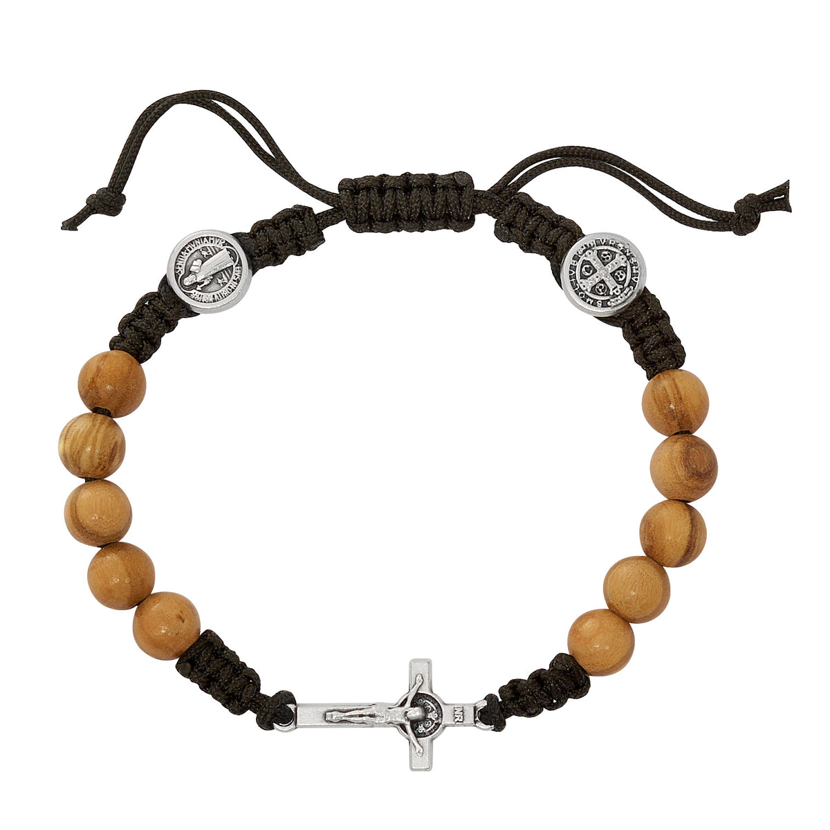 St. Benedict Corded Rosary Bracelet from Italy