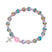 Multi-Color Stretch Bracelet with Crystal Cross