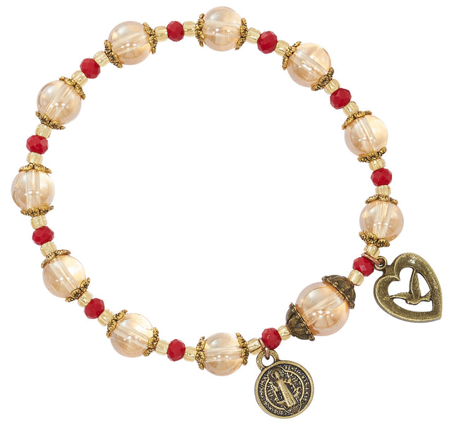 Topaz and Red Holy Spirit Bracelet