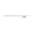 Pink Ceramic Flower First Communion Rosary Bracelet