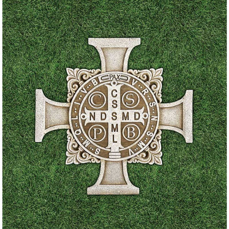 Saint Benedict Stepping Stone Cross 11" High
