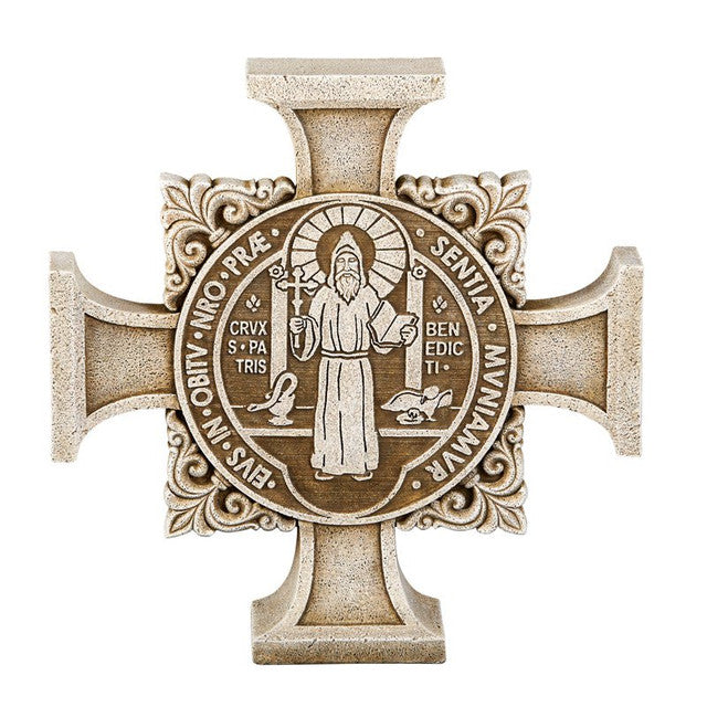 Saint Benedict Stepping Stone Cross 11" High