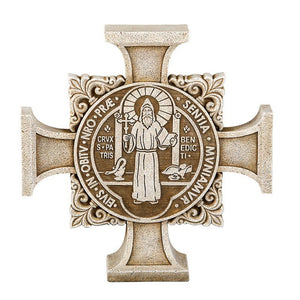 Saint Benedict Stepping Stone Cross 11" High