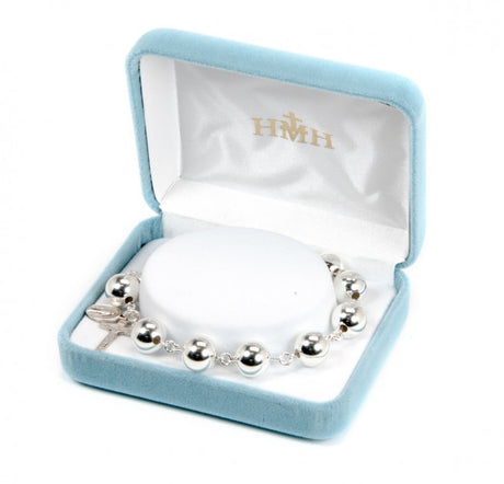 Children's Rosary Bracelet - Sterling Silver with Miraculous Medal | First Communion Gift