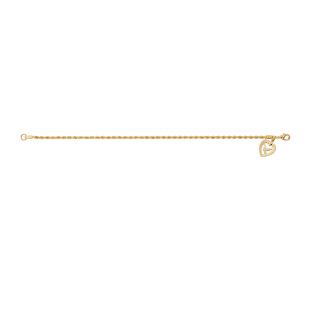Gold Tone Rope Bracelet with Holy Spirit Medal