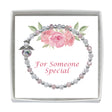 Pink and Crystal Angel Youth Bracelet
