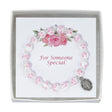 Pink Ceramic and Crystal Youth Stretch Bracelet