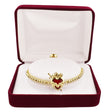 Sacred Heart and Immaculate Heart Red Heart Bolo Bracelet