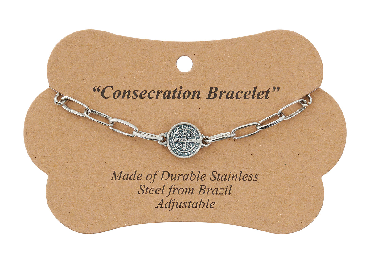 Stainless Steel St. Benedict Bracelet