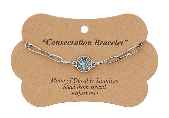 Stainless Steel St. Benedict Bracelet