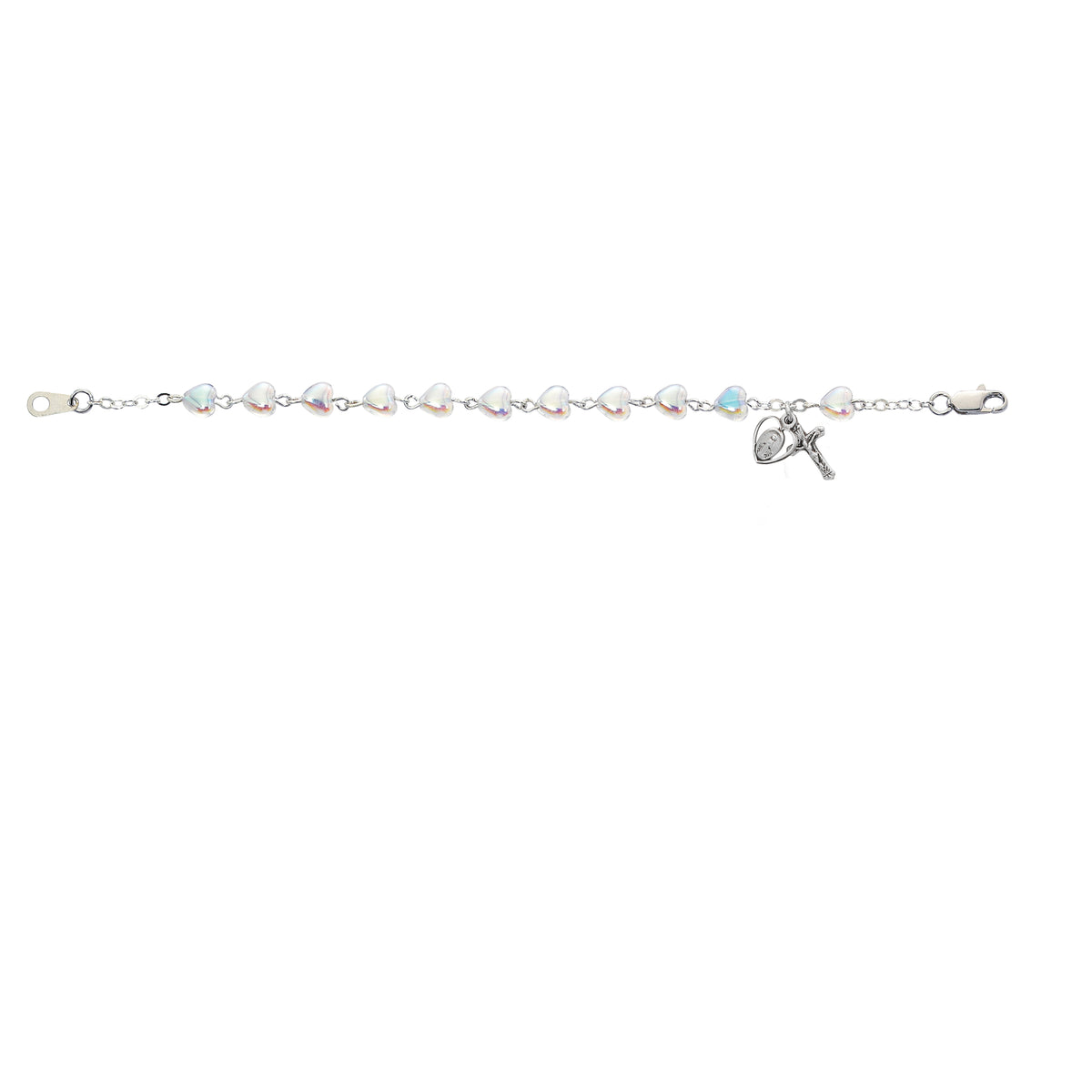 Crystal Heart First Communion Bracelet