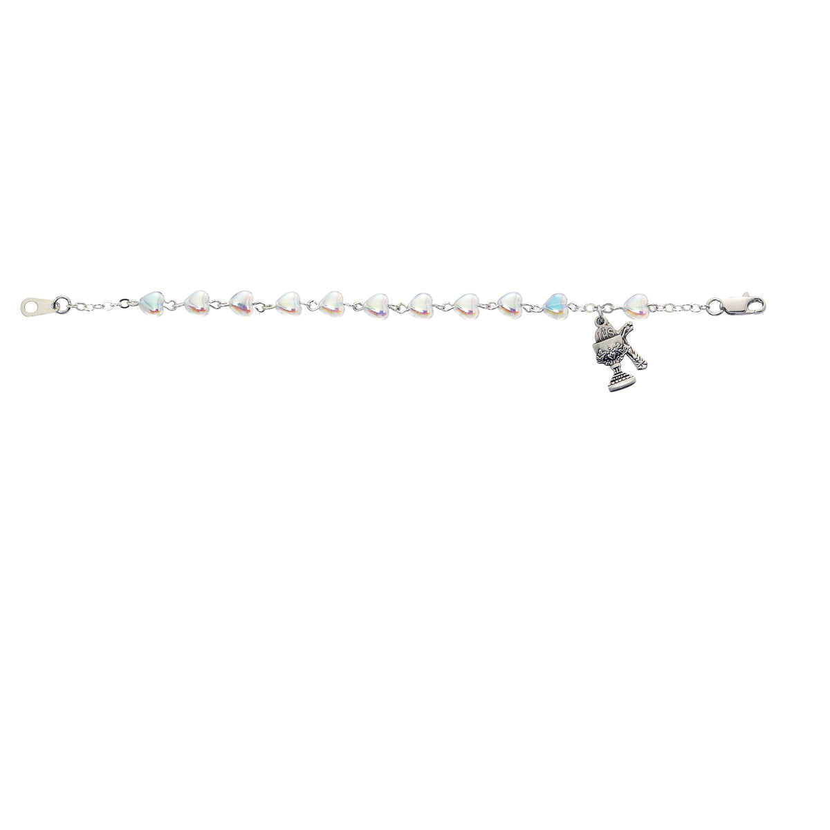 Crystal Heart First Communion Bracelet