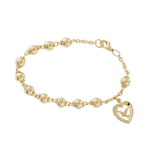 Gold Plated Holy Spirit Rosary Bracelet