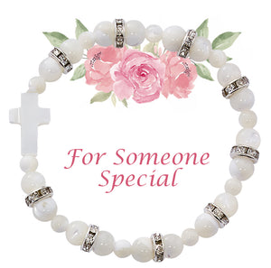Youth Mother of Pearl Stretch Bracelet