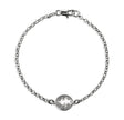 Saint Benedict Medal Bracelet, Sterling Silver on Rolo Chain