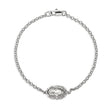 Miraculous Medal Bracelet, Sterling Silver on Rolo Chain