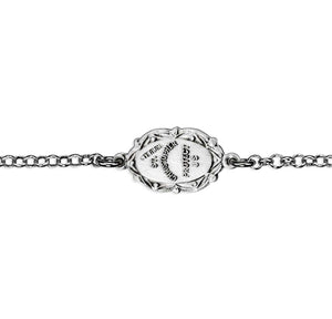 Saint Christopher Medal Bracelet, Sterling Silver on Rolo Chain