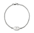Saint Joseph Medal Bracelet, Sterling Silver on Rolo Chain