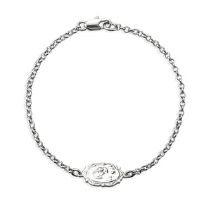 Saint Joseph Medal Bracelet, Sterling Silver on Rolo Chain