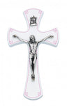 Baby Crucifix with Pink Trim