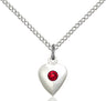 Baby Heart Pendant with Birthstone Options