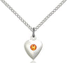 Baby Heart Pendant with Birthstone Options