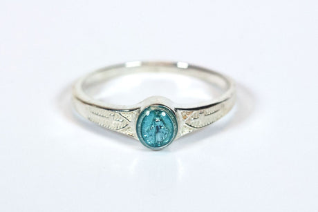 Blue Miraculous Medal Ring