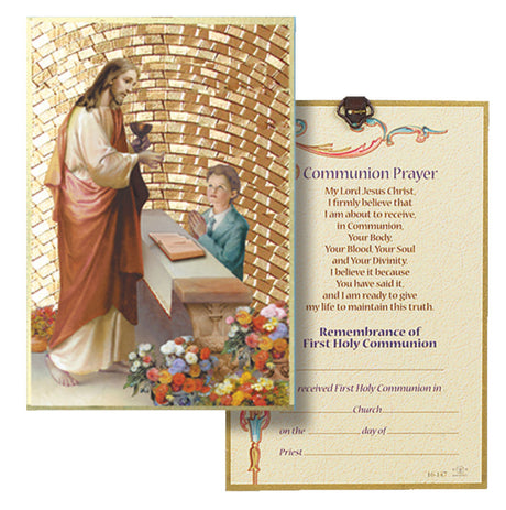 First Communion Certificate 4x6 Mosaic Plaque for Boys