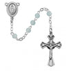 Rosary with 3mm Blue Glass Beads for Boys