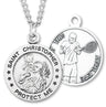 St. Christopher Tennis Medal Sterling Silver for Men