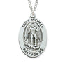 St. Michael Oval Medal Sterling Silver for Boys