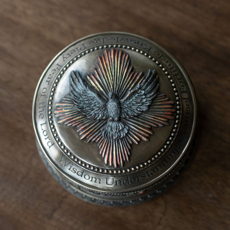 Bronze Seven Gifts of the Holy Spirit Keepsake Box