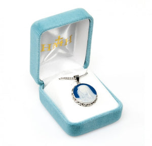 Our Lady of Sorrows Cameo Necklace | Capodimonte Porcelain | Rope Twist Frame | Made in Italy
