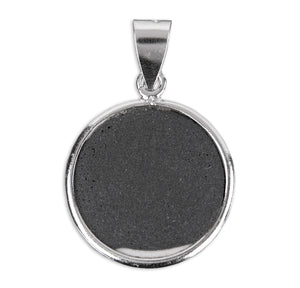 Black Madonna Profile Cameo Medal Necklace, Sterling Silver