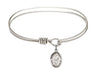Cable Bangle Bracelet with a Blessed Trinity Charm