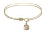 Cable Bangle Bracelet with a Guardian Angel Charm