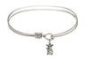 Cable Bangle Bracelet with a Littlest Angel Charm