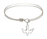 Cable Bangle Bracelet with an Open Cut Holy Spirit Charm
