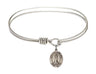 Cable Bangle Bracelet with Our Lady of Kibeho Charm