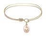 Cable Bangle Bracelet with a Pope Francis Charm