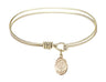 Cable Bangle Bracelet with a Saint Alexander Sauli Charm