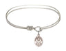 Cable Bangle Bracelet with a Saint Andrew Kim Taegon Charm